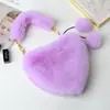 Comercio Electrónico Transfronterizo Bolso Nuevo de Peluche Bolsa de Amor Bolso de Mano de Corazón Bolso de Cadena Bolso Bandolera