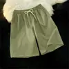 Calças casuais de cor sólida para homens, novo estilo de verão 2026, shorts frescos de corte reto, shorts esportivos masculinos, sempre em estoque