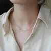 Aço Titânio Banhado a Ouro Real em Toda a Peça Elegante Simples Colar Embossado Acessórios Artesanais DIY Luxo Acessível Preço de Fábrica de Ponta
