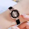 Relógio feminino GEDI, transfronteiriço, elegante, adornado com diamantes, à prova d'água, estilo coreano, moderno, casual, relógio de quartzo com calendário para estudante