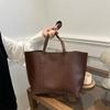 Bolso de mujer de otoño e invierno 2024, nuevo, de color liso, bolso de mano de gran capacidad, bolso de hombro, bolso de hombro a la moda que combina con todo para mujer