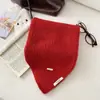 Bufanda Pequeña de Punto Rosa Estilo Coreano para Mujer, Bufanda de Punto para Calidez Invernal y Protección contra el Frío, Calientacuellos, Versátil y de Moda