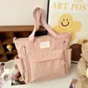 Bolso de Hombro Simple de Color Sólido Versátil para el Trabajo Bolso Tote Estudiante Gran Capacidad de Mano para la Clase Bolso Cruzado