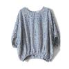 Camisa Transfronteriza Manga Murciélago Diseño de Espalda Camisa para Mujer Verano 2024 Nuevo Estilo Top Estampado de Moño Moderno