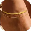 Aliexpress Cruzamento de Fronteira Aço Inoxidável Osso de Cobra Clipe de Papel Tornozeleira Moda Personalidade Simples Versátil Estilo Casual Joia de Pé Dupla Camada