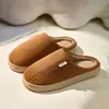 Pantuflas de Algodón para Otoño e Invierno Mujer Dibujos Animados Antideslizantes Cálidas de Felpa Estilo Nuevo Hogar Invierno Pantuflas de Pareja Mujer