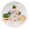 Animal de Caricatura Gato Colorido Expresión Maceta para Guardería Hoja Suculenta Maceta de Inserción Jardinería de Escritorio Maceta Pulgar para Plantas Verdes