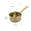 Cucharón de Acero Inoxidable Transfronterizo para Agua, Cuchara Dorada para Agua, Cuchara para Agua de Cocina Doméstica, Cucharón para Sopa de Comedor, Fabricante Mayorista de Cucharas para Agua