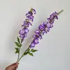 Flor de simulación Qianxun de 2 horquillas Delphinium flor artificial adorno sala de estar mesa de comedor arte floral decorativo arreglo de escena de boda arreglo floral flor de seda