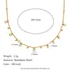 Colección de Cadenas Versátiles Elegantes de Acero Inoxidable Chapado en Oro de 18 Quilates Transfronterizas Europeas y Americanas Corazón Gota de Agua Flor de Circonita Clip Cadena de Bolas