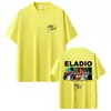 Camiseta Gráfica de Álbum do Rapper Eladio Carrion para Homens e Mulheres Moda Hip-Hop Tendência Música