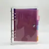 Páginas Divisórias para Planner A5 de Fábrica, Páginas Divisórias Semi-Transparentes Coloridas em PP para Caderno de Folhas Soltas, Placas Divisórias Foscas para Folhas Soltas