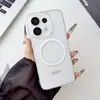 Capa Magnética Transparente Colorida Adequada para OPPO Reno 16 Luxo Leve 15 Avançado 14 Pro Estilo Coreano Estilo Ins para Meninas