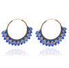 Pendientes de cuentas de estilo bohemio europeo y americano color tejido a mano borla larga pendientes de cuentas Miyuki venta al por mayor
