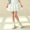 2026 Nuevo Traje de Dos Piezas de Verano para Niñas, Delgado, Cuello Polo, Manga Corta, Dulce Encaje, Falda Pastel, Moderno