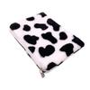 Monedero pequeño con forma de vaca de peluche con forma de corazón para niña, estilo coreano Ins