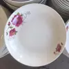 Pegatina Flor Horneada Plato de Fruta Cerámica Esmaltada Plato de Arroz Tamaño Multi-cerámica Calcomanía Plato Hondo