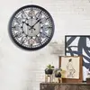 Reloj de Pared para Vigilancia del Hogar Sala de Estar Nuevo Chino Creativo Moderno Simple Reloj de Cuarzo Silencioso Vintage Decorativo Reloj de Pared