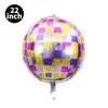 Balão de Filme de Alumínio Colorido Prata Dourado Laser Transfronteiriço Bola Disco Festa de Aniversário Ktv Disco Arranjo de Balões 4D