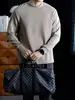¡Serie de Lujo! Sudadera de manga larga para hombre de doble cara y textura fina de 340 g, para otoño e invierno, antiarrugas, para commuting, raglán, manga larga, camiseta base