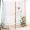 Marco de escalada de madera multicapa para gatos, árbol para gatos, rascador para gatos, accesorios integrados para gatos, poste hidráulico de escalada para gatitos