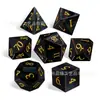 Juego de Mesa Dungeons & Dragons Dado 7 Piezas set Juego Agitar Multifacético DND RPG Dado Piedra Tigre Azul