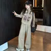Conjunto de Outono para Meninas 2026 Novo Estiloso Infantil Casual Esportivo Duas Peças Crianças Médias e Grandes Estilo Primavera e Outono Tendência