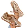 Zapatillas Casuales de Moda para Mujer con Cordones, Lentejuelas y Suela Gruesa, Otoño 2025, Tallas Grandes, Venta al Extranjero