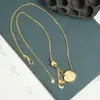 Popular Cadena para Clavícula Antigua Chapada en Oro con Diseño de Moda, Llena de Bendiciones, Collar de Bolsa de la Suerte, Joyería Versátil de Oro de Imitación Fabricante