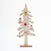 Adorno de búho para árbol de Navidad de madera, árbol pequeño de escritorio, recepción de hotel y centro comercial, oficina, decoración navideña de madera