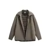 Ropa Vintage Yidao Otoño 2026 Nuevo Retro Americano Diseño de Camisa a Cuadros Falsa de Dos Piezas Chaqueta de Trabajo para Hombre