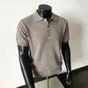 Estilo Old Money Camisa Polo Ligera de Punto Camiseta de Manga Corta para Hombre Verano Cuello Solapa Texturizado Holgada Informal Top