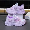 Sapatos femininos de malha respirável sola macia primavera e outono novos casuais princesa infantis versáteis tênis esportivos da moda tênis do papai