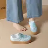 Zapatos deportivos casuales para mujer, tenis, zapatos retro blancos de suela gruesa para mujer 2026, zapatos casuales ligeros nuevos, zapatos de entrenamiento alemanes, zapatos de lona