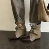 Botas de Moda Patchwork con Punta Aguda y Lazo Retro 2026 Nuevas Botas Vaqueras de Otoño que Aumentan la Altura Botines Versátiles de Moda para Mujer