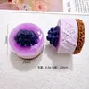 Mini Bolo Mousse de Morango e Mirtilo 3D Creme Comida Simulada Brinquedo Acessórios de Resina DIY Presilha de Cabelo Criativa Chaveiro