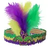 Accesorios de Carnaval Mardi Gras Brasileño Artículos Pequeños Diadema de Plumas y Lentejuelas Tocado Aro para la Cabeza Amazon Transfronterizo