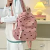 Mochila de Moda Casual Versátil de Invierno con Lazo, Linda y Sencilla, Gran Capacidad, Resistente al Desgaste, Bolso Escolar para Estudiantes