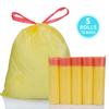 Bolsa de basura negra grande, gruesa y de boca plana, desechable, para uso comercial, para hoteles, aviación y saneamiento.
