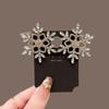 Pinza para el Cabello de Copo de Nieve con Pedrería Super Brillante tamaño pequeño Pinza para el Flequillo Pinza para el Cabello con Sentido Avanzado Pinza de Pato Accesorios Elegantes para el Cabello para Mujeres