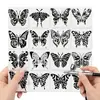 Plantilla de pintura calada con temática de mariposas DIY creativa para calcar graffiti pintura en aerosol Molde de PET para pintar a mano