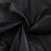 Moda de Rua Preto Curto Couro PU Camisa Feminina 2026 Novo Retrô Decote V Manga Longa Cintura Marcada Elegante Top