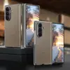Adecuado para funda de teléfono Samsung Z Fold 8 Ultra, eje central magnético, anticaídas, cuero liso, cubierta protectora de cobertura total para SamZFold8