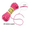 20m Colorido No. 5 Nudos Chinos Cordón Trenzado DIY Accesorios para Joyería Cuerda Trenzada Hecha a Mano Pulsera Collar Cordón