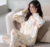 Pijamas nuevos para mujer, primavera y otoño, manga larga, variedad de jerseys de cuello redondo opcionales, tallas grandes, ropa exterior de alta gama.