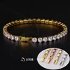 Cadena de Tenis Jinyiya Factory Cadena de Garras de Circonita Pulsera Acero de Titanio Joyería de Acero Inoxidable para Mujer Pulsera de Circonita Personalización