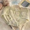 Ropa interior cómoda para niña Ropa interior dulce japonesa Entrepierna antibacteriana Cintura media Otoño e invierno Delicada con la piel Transpirable Calzones sexys para mujer