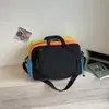 Bolsa de bádminton, Bolsa de tenis de aspecto de alta gama para exteriores, Color contrastante, Bolsa deportiva multifuncional de gran capacidad para fitness, Bolsa cruzada para entrenamiento