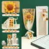 Regalo para el Día del Maestro: ramo de girasoles de lana, bolsa de regalo para llevar en la mano, girasol tejido a mano, regalo creativo
