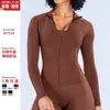 DFYN Camisa de Manga Larga con Cuello Alto y Cremallera Chaqueta de Yoga para Mujer Ajustada de Secado Rápido Top Deportivo para Fitness al Aire Libre